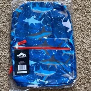 17 Inches Girl's & Boys Printed Shark Characters Backpack(Unisex)